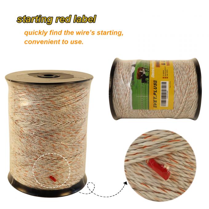 Electric Fence Wire with 9 Strands Stainless Steel Conductors for ...