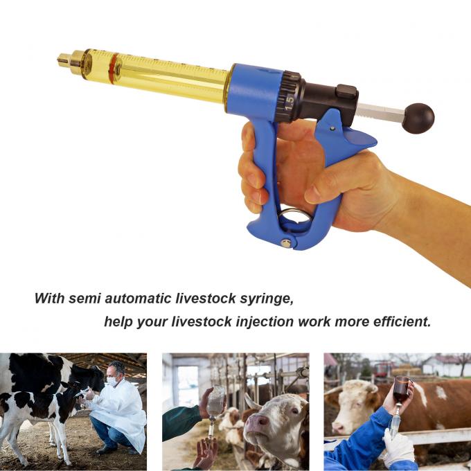 25ML Semi-Automatic Livestock Syringe Adjustable Continuous Repeating ...