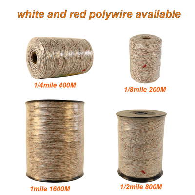 Electric Fence Wire with 9 Strands Stainless Steel Conductors for Reliable Conductivity, 3mm Diameter Portable Electric Fence Polywire, UV and Rust Resistant