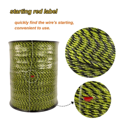 Portable Electric Fence Polywire with 9 Strands Stainless Steel Conductors for Reliable Conductivity, UV Rust Resistant