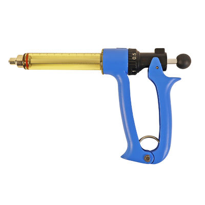 25ML Semi-Automatic Livestock Syringe Adjustable Continuous Repeating Syringe for Cattle Horse Cow Goat Sheep Pig